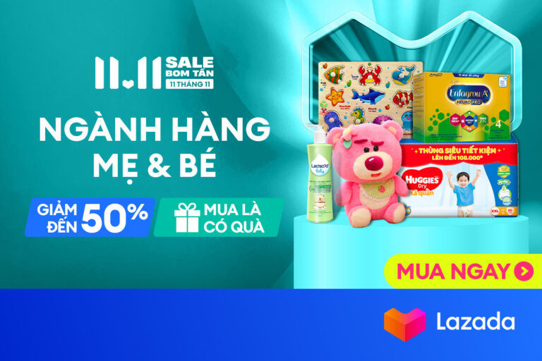 Lazada, ngành hàng mẹ và bé sale đến 50%